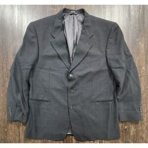 Jones New York Blazer Men 44R Black Golden Twist Wool‎ Classic Jacket